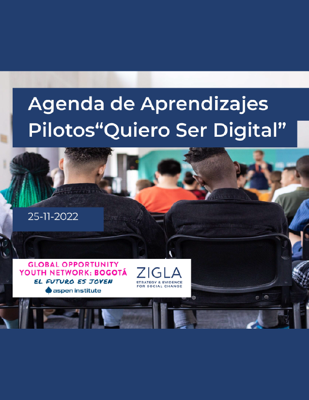 Agenda de aprendizajes pilotos Quiero Ser Digital
