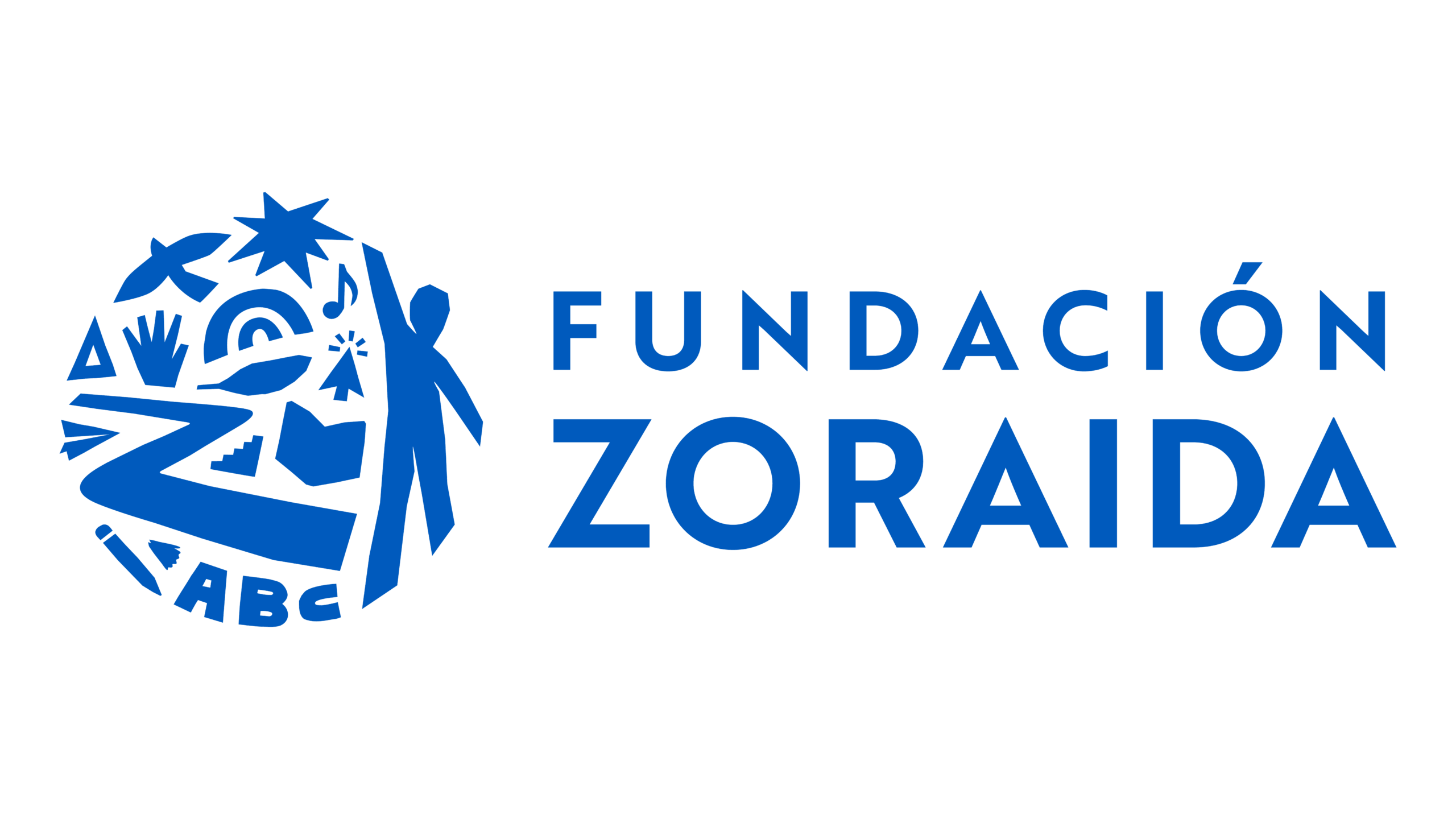 Logo Fundacion Zoraida - Horizontal azul